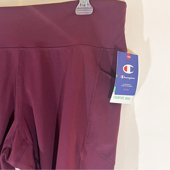 NWT Champion Dark Berry Pocket Compression Leggings - Picture 10 of 10